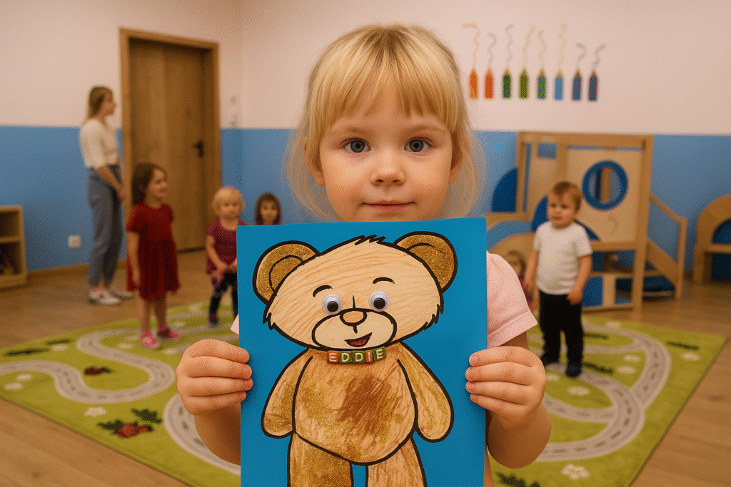 Zdjęcie - tło baner angielski dla dzieci teddy eddie